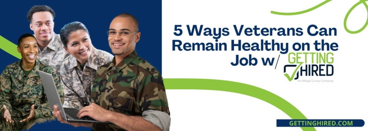 People in military uniforms working