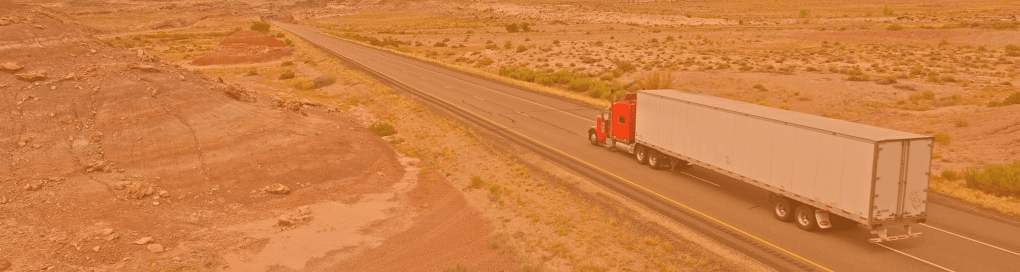 truck on desert road